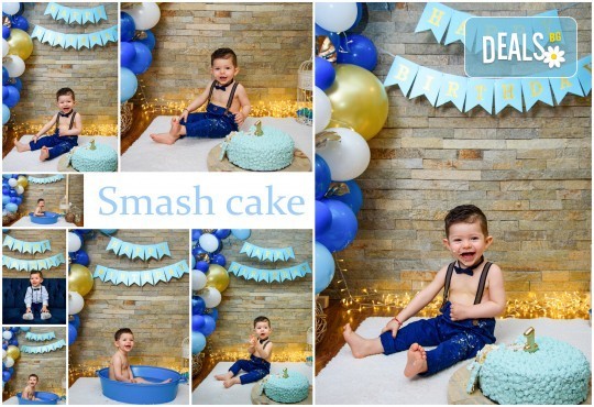 Фотосесия за Рожден ден или Smash cake с тематични декори плюс 10 или 20 обработени кадри от MVP studio - Снимка 2