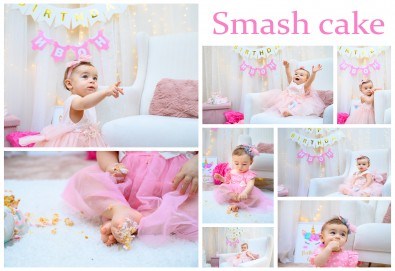 Фотосесия за Рожден ден или Smash cake с тематични декори плюс 10 или 20 обработени кадри от MVP studio - Снимка
