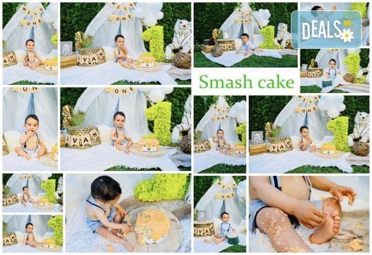 Фотосесия за Рожден ден или Smash cake с тематични декори плюс 10 или 20 обработени кадри от MVP studio - Снимка 5