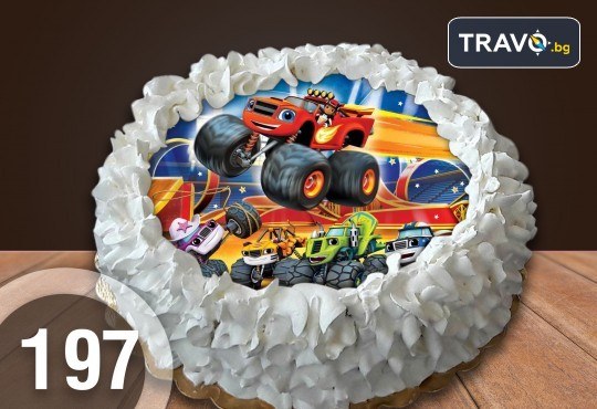 Детска торта с 8 парчета с крем и какаови блатове + детска снимка или снимка на клиента, от Сладкарница Джорджо Джани - Снимка 21