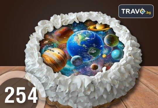 Детска торта с 8 парчета с крем и какаови блатове + детска снимка или снимка на клиента, от Сладкарница Джорджо Джани - Снимка 10