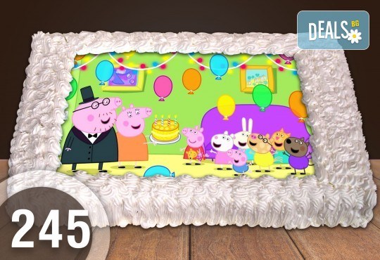 За най-малките! Голяма торта със снимка 20, 25 или 30 парчета за празника на Вашето дете с герой от филмче от Сладкарница Джорджо Джани - Снимка 11