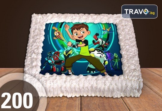 Голяма детска торта 20, 25 или 30 парчета със снимка на любим герой от Сладкарница Джорджо Джани - Снимка 34