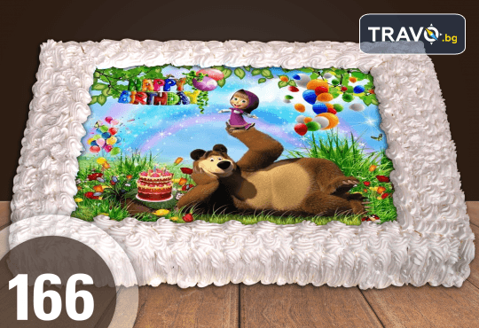 Голяма детска торта 20, 25 или 30 парчета със снимка на любим герой от Сладкарница Джорджо Джани - Снимка 78
