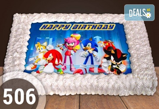 Голяма детска торта 20, 25 или 30 парчета със снимка на любим герой от Сладкарница Джорджо Джани - Снимка 6