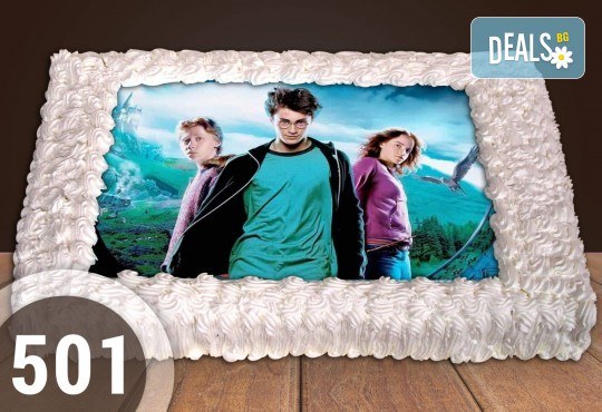 Голяма детска торта 20, 25 или 30 парчета със снимка на любим герой от Сладкарница Джорджо Джани - Снимка 5