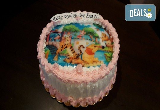 Експресна торта от днес за днес! Голяма детска торта 20, 25 или 30 парчета със снимка на любим герой от Сладкарница Джорджо Джани - Снимка 46