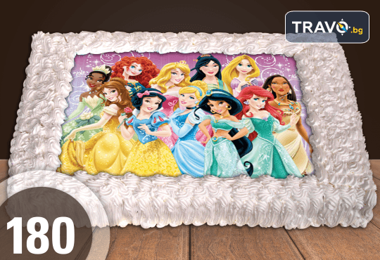 Експресна торта от днес за днес! Голяма детска торта 20, 25 или 30 парчета със снимка на любим герой от Сладкарница Джорджо Джани - Снимка 80