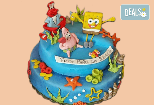 Смърфове, Миньони & Brawl stars! Голяма детска 3D торта 37 ПАРЧЕТА с фигурална ръчно изработена декорация от Сладкарница Джорджо Джани - Снимка 24