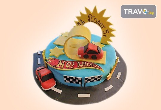 За момчета! Детска 3D торта за момчета с коли и герои от филмчета с ръчно моделирана декорация от Сладкарница Джорджо Джани - Снимка 19