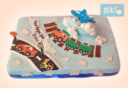 За момчета! Детска 3D торта за момчета с коли и герои от филмчета с ръчно моделирана декорация от Сладкарница Джорджо Джани - Снимка 51