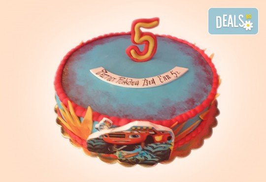 За момчета! Детска 3D торта за момчета с коли и герои от филмчета с ръчно моделирана декорация от Сладкарница Джорджо Джани - Снимка 2