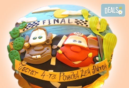 За момчета! Детска 3D торта за момчета с коли и герои от филмчета с ръчно моделирана декорация от Сладкарница Джорджо Джани - Снимка 27