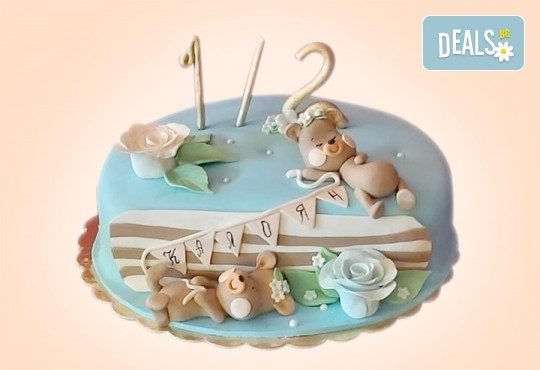 Торта за бебе! Детска фигурална торта 1/2 за бебоци на шест месеца от Сладкарница Джорджо Джани - Снимка 4