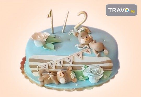 Торта за бебе! Детска фигурална торта 1/2 за бебоци на шест месеца от Сладкарница Джорджо Джани - Снимка 5