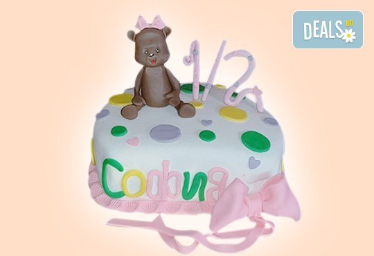 Торта за бебе! Детска фигурална торта 1/2 за бебоци на шест месеца от Сладкарница Джорджо Джани - Снимка 13