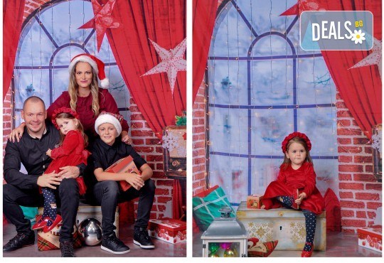 Приказна зимна фотосесия в студио с 3 различни празнични декора, 160 кадъра от Photosesia.com - Снимка 2