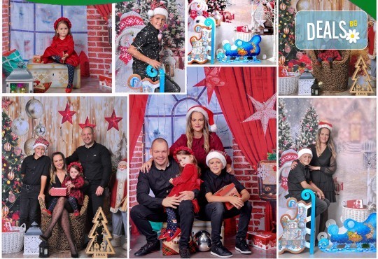 Приказна зимна фотосесия в студио с 3 различни празнични декора, 160 кадъра от Photosesia.com - Снимка 6