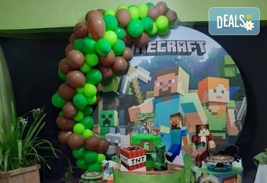 Тематично детско парти, 100 минути игри и забавления с Аниматор в костюм + празнична украса с арка от балони и винил от Party Queen - Снимка 5