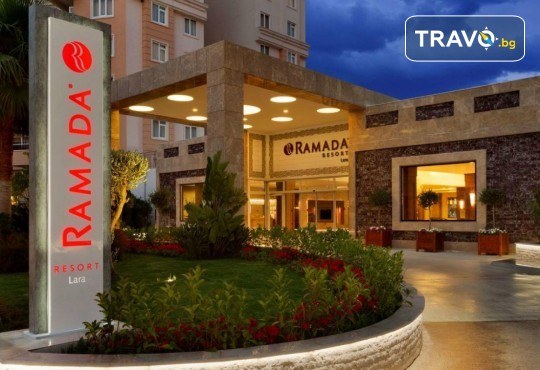 Ultra all inclusive ваканция 2024 в Ramada Resort Lara 5*, Лара, Анталия! 7 нощувки, басейни, СПА, турска баня, сауна и транспорт от BelpregoTravel - Снимка 1