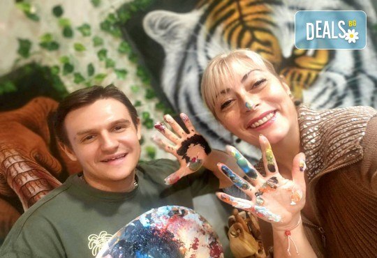 Арт събитие 3 часа рисуване с вино в Първото Екзотично Студио АРТ ВИНО 8 - Снимка 1