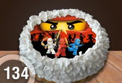 Детска торта с 16 парчета с крем и какаови блатове + детска снимка или снимка на клиента, от Сладкарница Джорджо Джани - Снимка