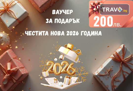 Подаръчен ваучер „Честита Нова Година“ – 200 лв. от Deals.bg: перфектният празничен подарък за новогодишни почивки, СПА изживявания, масажи и стотици незабравими предложения! - Снимка 1