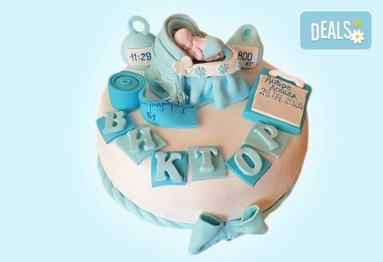 Честито бебе! Торта за изписване от родилния дом, за 1-ви рожден ден или за прощъпулник от Сладкарница Джорджо Джани - Снимка 10