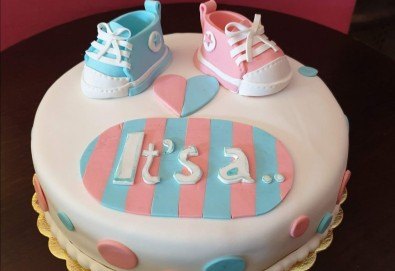 Честито бебе! Торта за изписване от родилния дом, за 1-ви рожден ден или за прощъпулник от Сладкарница Джорджо Джани - Снимка