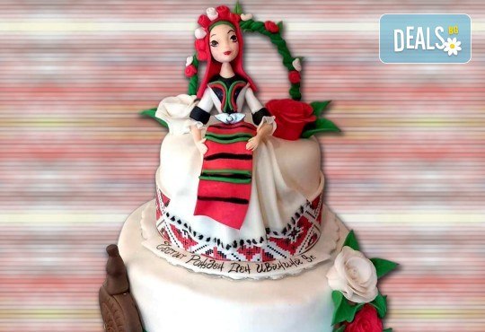 Голяма 3D Торта на традициите за почитателите на българския фолклор, 25 парчета от Сладкарница Джорджо Джани - Снимка 6