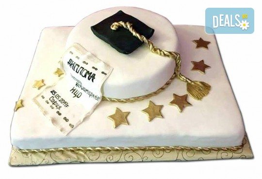 За завършване! Торта за ученици, абитуриенти, абсолвенти, докторанти, учени с красив дизайн от Сладкарница Джорджо Джани - Снимка 7