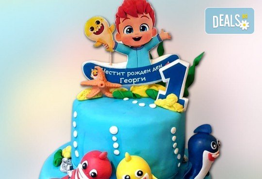 Смърфове, Миньони & Brawl stars! Голяма детска 3D торта 37 ПАРЧЕТА с фигурална ръчно изработена декорация от Сладкарница Джорджо Джани - Снимка 9