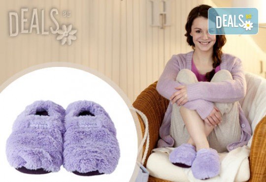 Нагряващи се и охлаждащи се Плюшени Пантофи - Лилави (36-40) от Warmies - Снимка 2