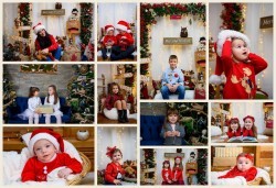 Семейна коледна фотосесия в студио с 4 реалистични декора от MVP Studio - Снимка