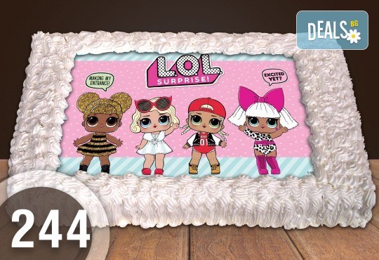 Експресна торта за 2 часа! Голяма детска торта 20, 25 или 30 парчета със снимка на любим герой от Сладкарница Джорджо Джани - Снимка 6