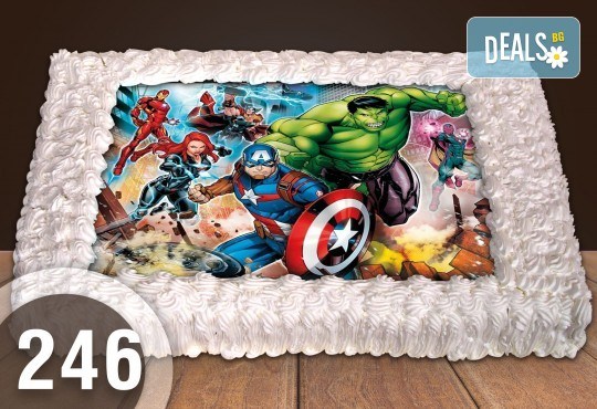 Експресна торта за 2 часа! Голяма детска торта 20, 25 или 30 парчета със снимка на любим герой от Сладкарница Джорджо Джани - Снимка 61