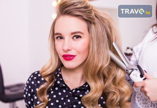 Актуална прическа! Подстригване, масажно измиване с терапия по избор, нанасяне на флуид и прав сешоар или букли в салон Никол - Снимка 3