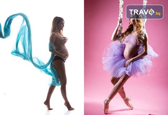 60-минутна фотосесия за бременни в студио с включени аксесоари, дрехи и ефекти + обработка на всички заснети кадри от Chapkanov photography - Снимка 4