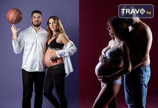 60-минутна фотосесия за бременни в студио с включени аксесоари, дрехи и ефекти + обработка на всички заснети кадри от Chapkanov photography - Снимка 2