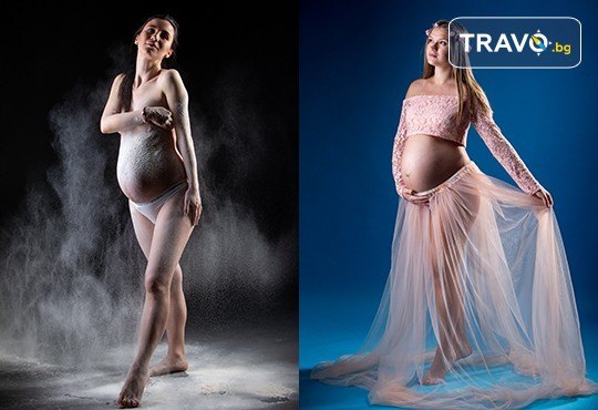 60-минутна фотосесия за бременни в студио с включени аксесоари, дрехи и ефекти + обработка на всички заснети кадри от Chapkanov photography - Снимка 1