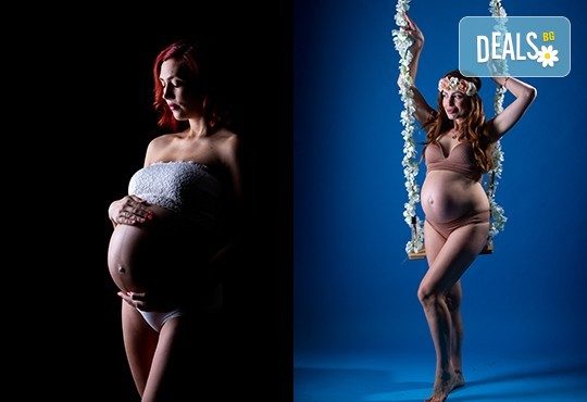 60-минутна фотосесия за бременни в студио с включени аксесоари, дрехи и ефекти + обработка на всички заснети кадри от Chapkanov photography - Снимка 8