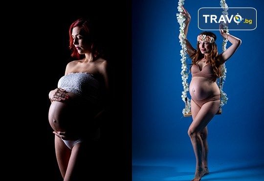 60-минутна фотосесия за бременни в студио с включени аксесоари, дрехи и ефекти + обработка на всички заснети кадри от Chapkanov photography - Снимка 8