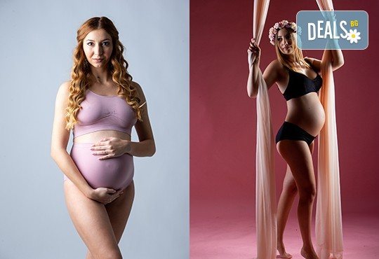 60-минутна фотосесия за бременни в студио с включени аксесоари, дрехи и ефекти + обработка на всички заснети кадри от Chapkanov photography - Снимка 7