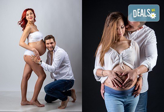 60-минутна фотосесия за бременни в студио с включени аксесоари, дрехи и ефекти + обработка на всички заснети кадри от Chapkanov photography - Снимка 5