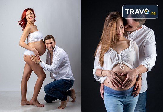 60-минутна фотосесия за бременни в студио с включени аксесоари, дрехи и ефекти + обработка на всички заснети кадри от Chapkanov photography - Снимка 5