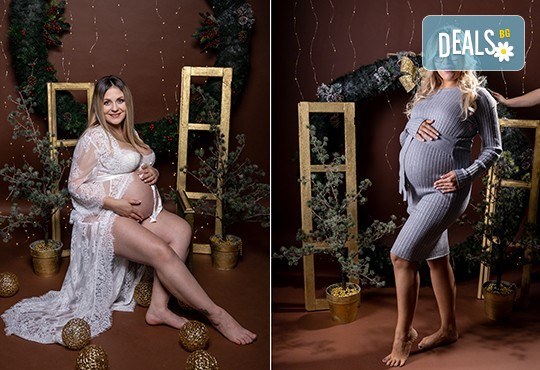 60-минутна фотосесия за бременни в студио с включени аксесоари, дрехи и ефекти + обработка на всички заснети кадри от Chapkanov photography - Снимка 9