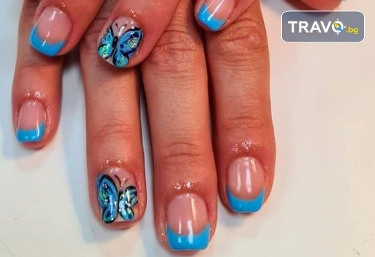 Френски маникюр с гел лак CND и 2 рисувани декорации от Art beauty studio S&D - Снимка 9