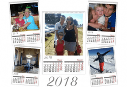 Супер подарък за Вашите близки! Голям стенен „12-листов календар” за 2026 година с 12 снимки на клиента и печат от Офис 2 - Снимка
