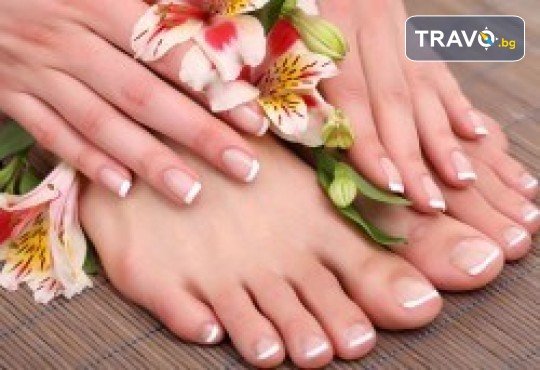 Медицински педикюр в 7 стъпки с хидромасаж на стъпалата с ароматни соли в Студио за красота Ежени - Снимка 1