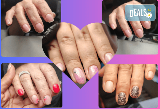 Стилен маникюр с каучукова база и декорации без лимит от Клермонт - Снимка 1